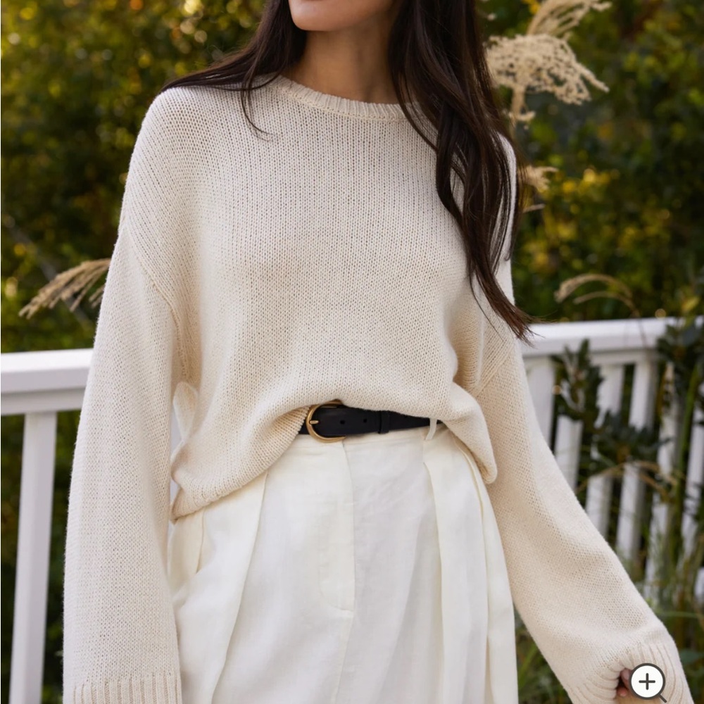 Jenni Kayne Cameron crewneck size small in cream